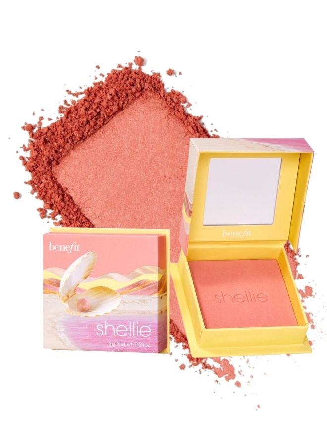 Benefit Cosmetics Silky-Soft Powder Blush – Warm Seashell Pink, Natural Satin Finish, Buildable Color, Lightweight & Long-Wearing, 6 g - Image 1