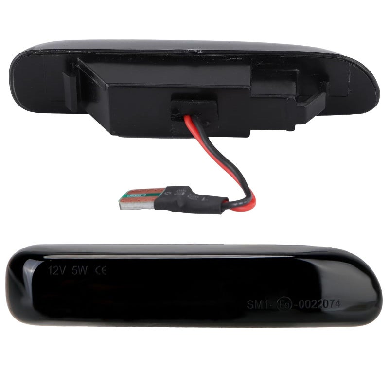 Smoked Sequential LED Fender Side Marker Turn Signal Lights Indicator Blinker Lamp Compatible with BMW E46 3Series Compact Coupe Convertible Sedan Wagon
