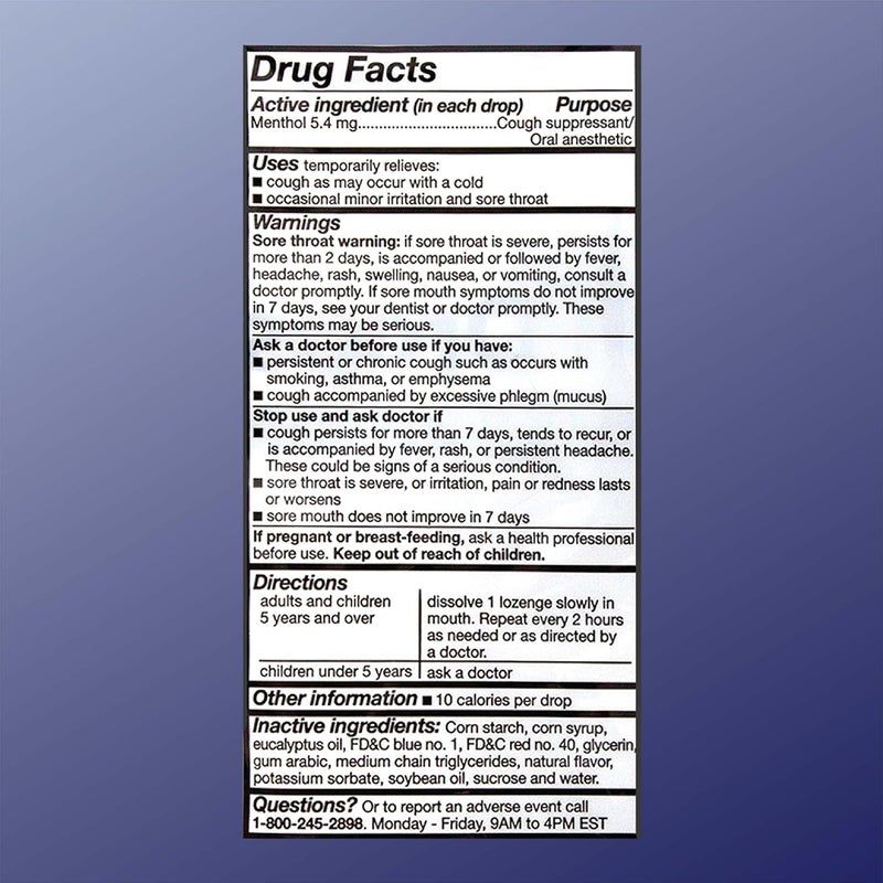 Quality Choice Cough Drop Menthol Eucalyptus 30 Drops - Image 2