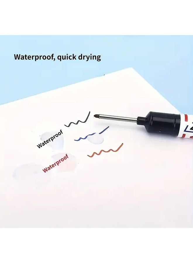 15pcs Long Nib Marking Pens Oil Based Carpenter Markers Multi Color For Deep Hole Woodworking - Image 5