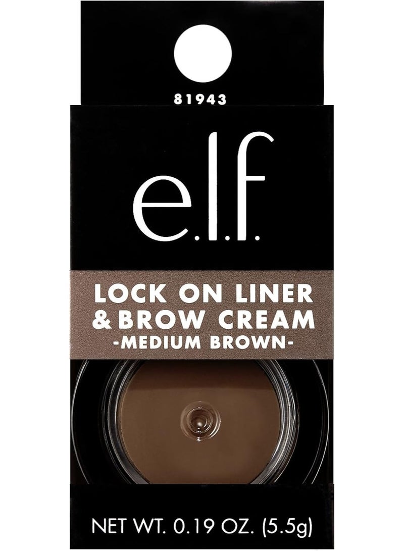 elf Lock On Liner and Brow Cream, Medium Brown, 0.19 Ounce - Image 2