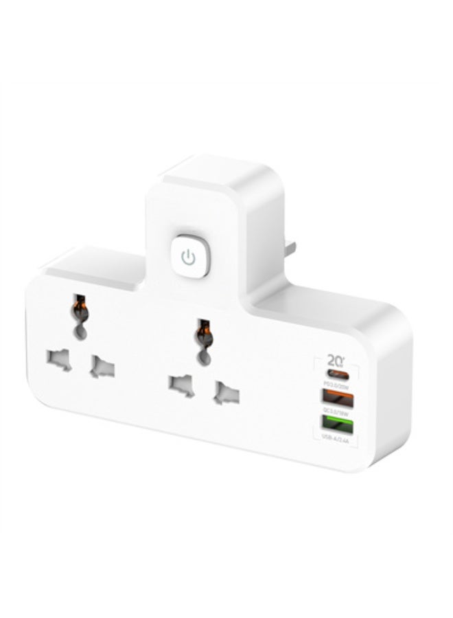 ريبنيو مقابس تمديد متعددة المقابس مع منفذي USB مع منفذ PD أبيض 155 × 105 × 73 مم - Image 1