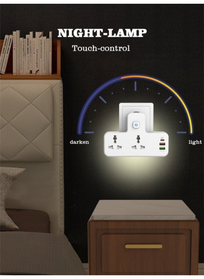 ريبنيو مقابس تمديد متعددة المقابس مع منفذي USB مع منفذ PD أبيض 155 × 105 × 73 مم - Image 4