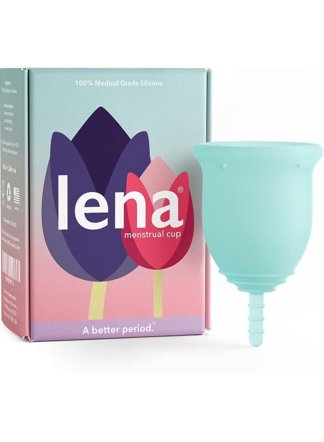 Lena Cup Reusable Menstrual Cup TurquoiseLarge Experienced And Advanced Cup Users TamponPadAnd Period Disc Alternative Feminine Care Hygiene Products - Image 1