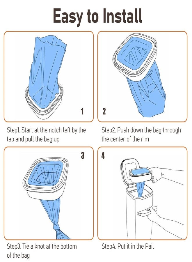Lisyee Jumbo+ Square Refills Disposal Bags Refill Compatible with Diaper Genie Compact, Classic and Select Pails, Hold Up to 1080 Newborn-Sized Diapers Per Refill, 3 Pack - Image 5