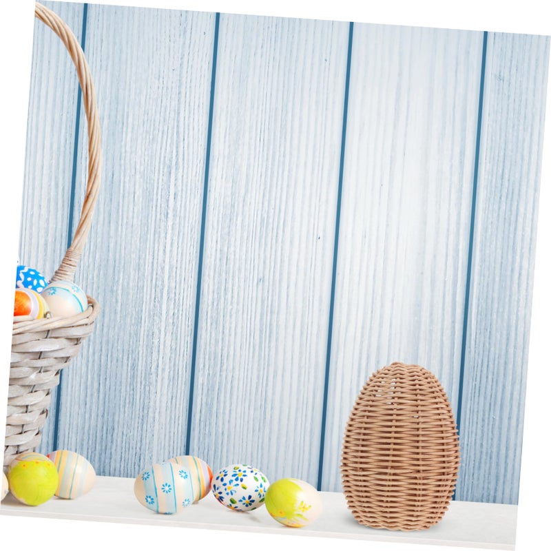 Handmade Rattan Decorative Eggs for Easter Basket Fillers and Home Centerpieces Set of 6 - Image 5