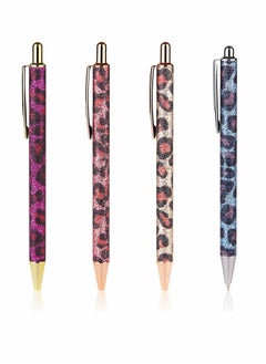 Y&D Ballpoint Pens, KASTWAVE Comfortable Writing Metal Retractable Pretty Journaling Black Ink Medium Point 1.0 mm Click Cute Pens Office Supplies for Women & Men (4Pcs)  - Image 4