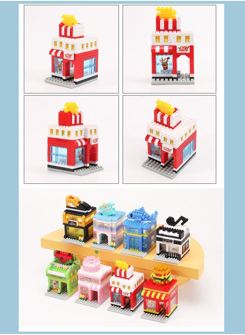 Reobrix 704 Building Blocks, Mini Chip Shop Toy Set, Educational Set Birthday Gift, Suitable for Children over 6 Years Old  - Image 2