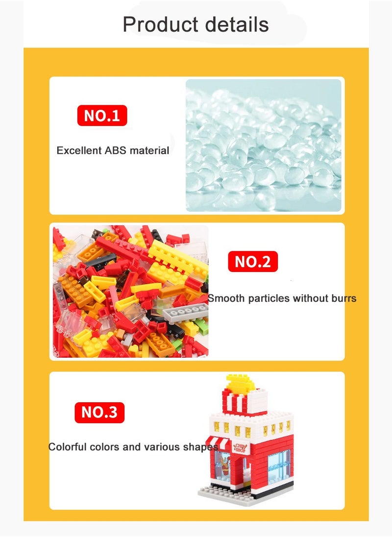 Reobrix 704 Building Blocks, Mini Chip Shop Toy Set, Educational Set Birthday Gift, Suitable for Children over 6 Years Old  - Image 3