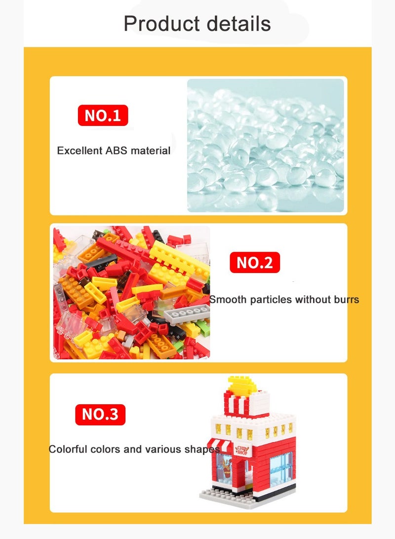 Reobrix 704 Building Blocks, Mini Chip Shop Toy Set, Educational Set Birthday Gift, Suitable for Children over 6 Years Old - Image 2