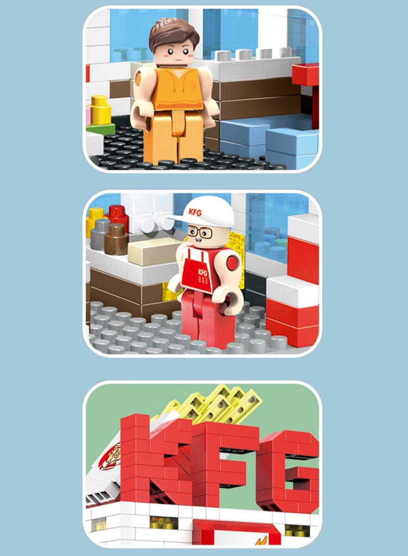 Reobrix 704 Building Blocks, Mini Chip Shop Toy Set, Educational Set Birthday Gift, Suitable for Children over 6 Years Old - Image 3