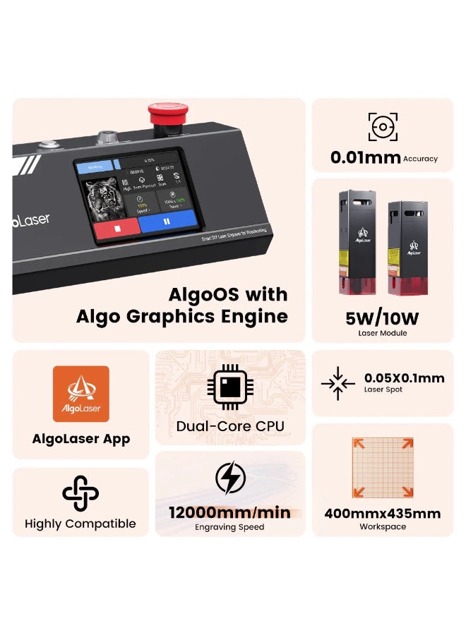 AlgoLaser lgolaser Alpha MK2 10W Laser Engraver - Image 4