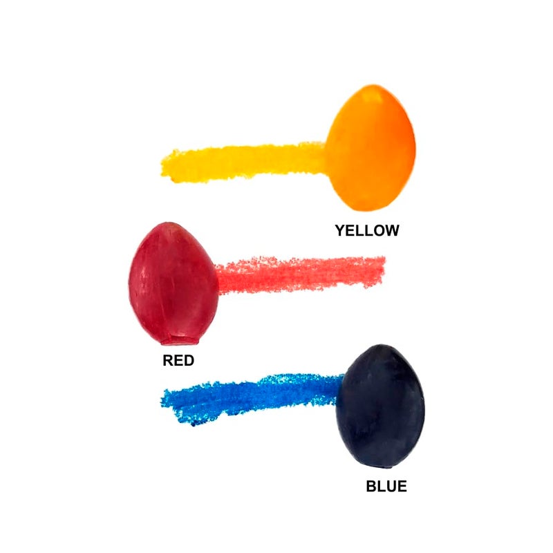 azafran Organics Big Egg Crayons - Non-Toxic, Washable, Hypoallergenic, Plant-Based Grasp Crayons for Kids - Ideal Educational Toys for 1+ Year Old - Pack of 3 - Image 3