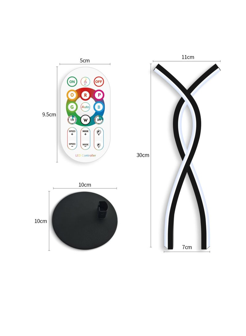 Excefore Creative Bedroom Bedside lamp, 18 Key Phantom Table Lamps with 2.4G Controller, Nordic Simple Style Desktop lamp, Individual Lamp Holder Modern Bedroom Lamp for Living Room Decor - Image 2