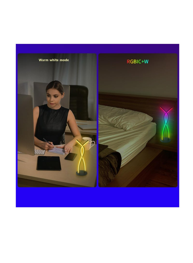 Excefore Creative Bedroom Bedside lamp, 18 Key Phantom Table Lamps with 2.4G Controller, Nordic Simple Style Desktop lamp, Individual Lamp Holder Modern Bedroom Lamp for Living Room Decor - Image 5