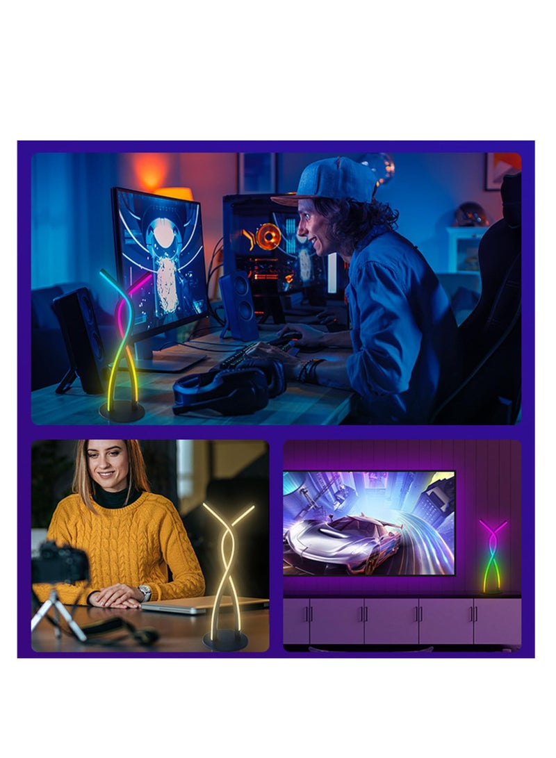 Excefore Creative Bedroom Bedside lamp, 18 Key Phantom Table Lamps with 2.4G Controller, Nordic Simple Style Desktop lamp, Individual Lamp Holder Modern Bedroom Lamp for Living Room Decor - Image 4