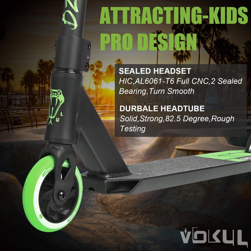 VOKUL K1 Pro Scooters - Stunt Scooter | Trick Scooter - Intermediate and Beginner Freestyle Scooter for Kids 8 Years and UP,Teens and Adults -Quality Kick Pro Scooter for Boys and Girls - Image 2