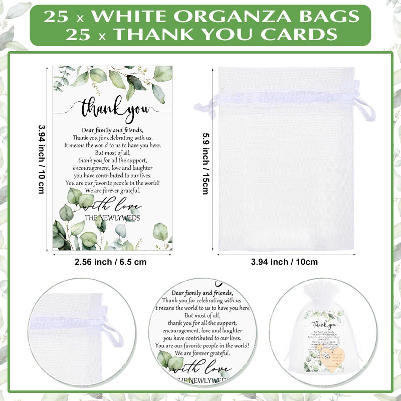 Seeloowy 50 Sets Wedding Souvenir for Guests Includes Wood Heart Puzzle Keychain Cards and Gift Bags Rustic Wedding Favors for Guests - Image 3