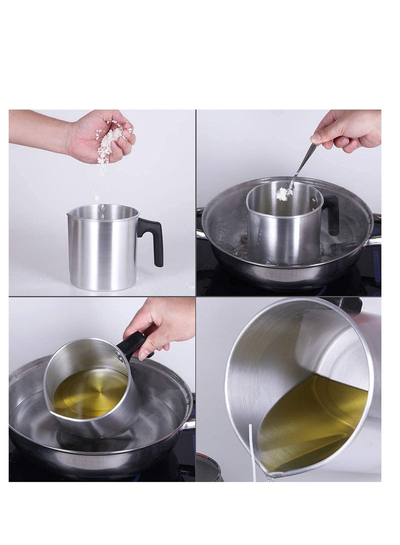 Excefore Candle Melting Pot,2 Pounds DIY Candle Making Kits, Aluminum Construction Pouring Pitcher for Candle Making, Wax Melting Pot with Heat-Resisting Handle& Pouring Spout  - Image 3