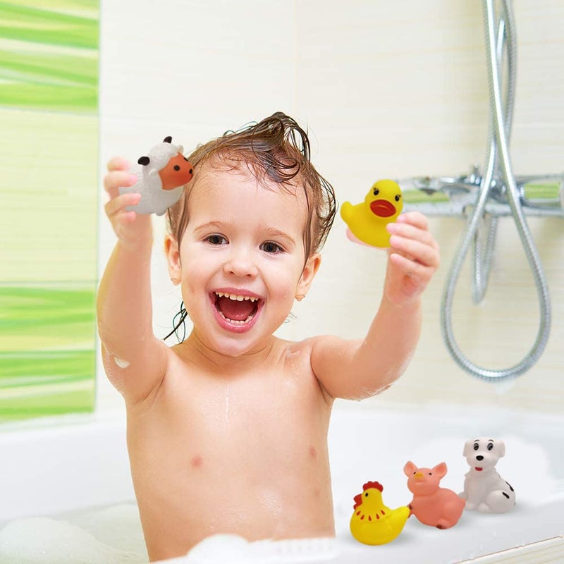 ArtCreativity Vinyl Farm Animals, Pack of 12 Assorted Squeezable Toys, Farm Birthday Party Favors for Kids, Fun Bath Tub and Pool Toys for Children, Educational Learning Aids for Boys and Girls - Image 4