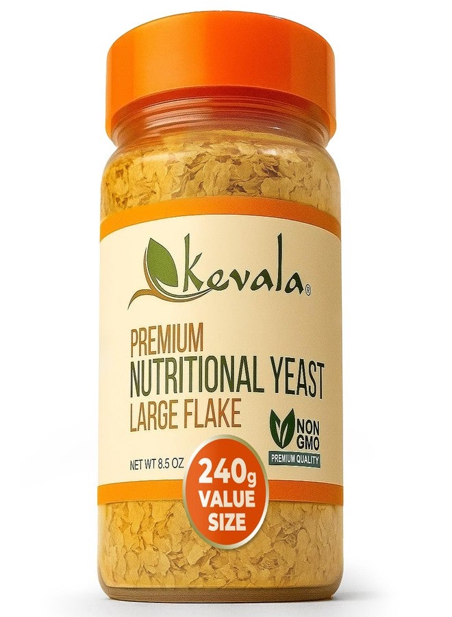 Kevala Nutritional Yeast Large Flake - Fortified Yeast with Extra Vitamin B, Vegan Parmesan Cheese Substitute, Seasoning for Salads and Snacks, Great for Home Kitchens and Restaurants, (8.5 oz) - Image 1