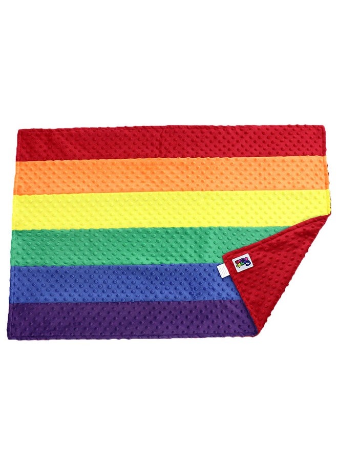 Snuggle Stuffs - Luxury Minky Dot Plush Rainbow Flag Baby Blanket 24" X 36" - Image 1