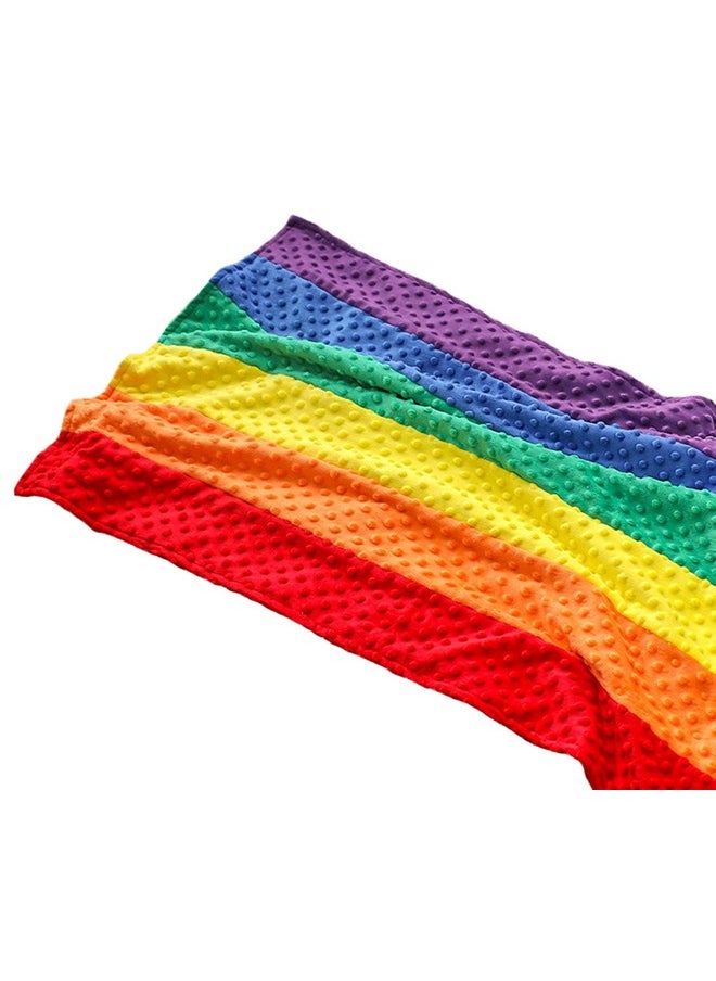 Snuggle Stuffs - Luxury Minky Dot Plush Rainbow Flag Baby Blanket 24" X 36" - Image 1