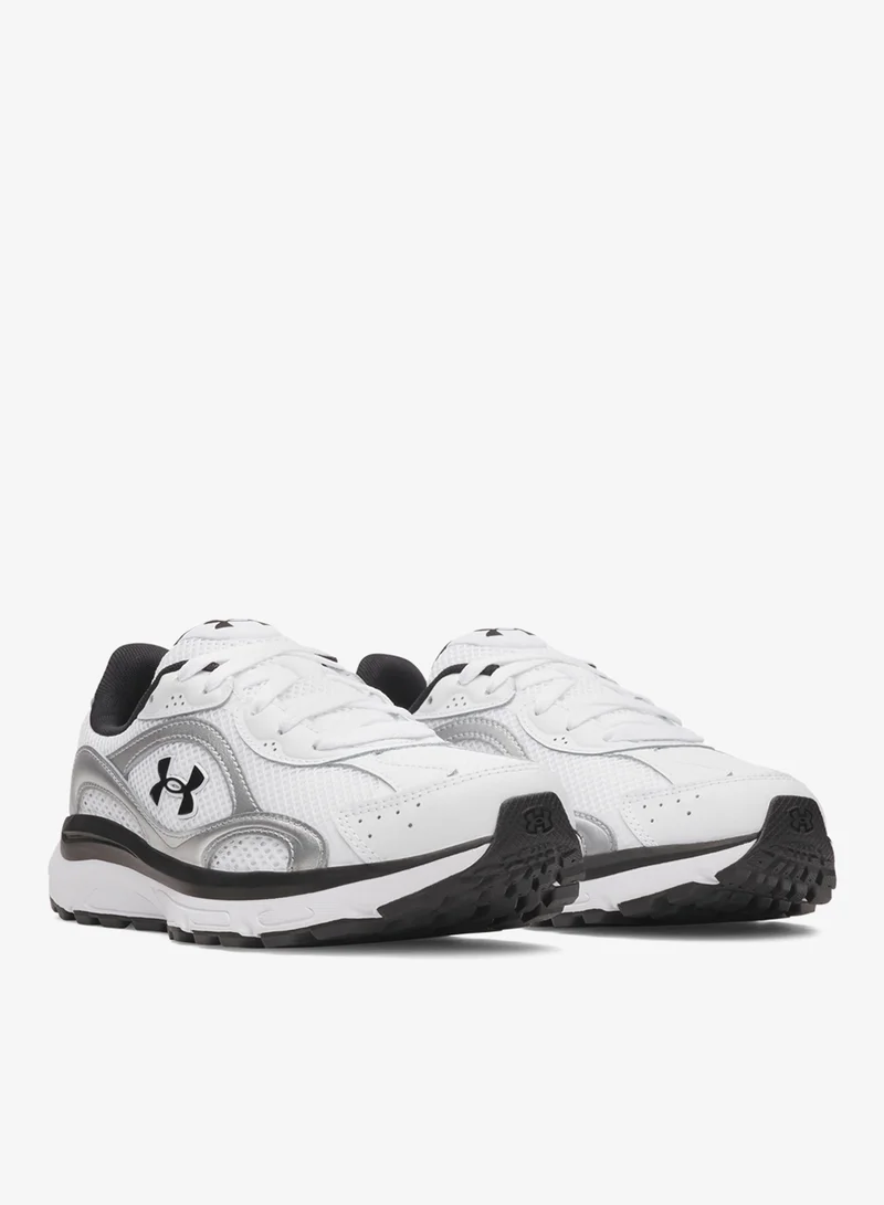 Under Armour White / Metallic Silver / Black Tech Runner for Women | Best Price UAE