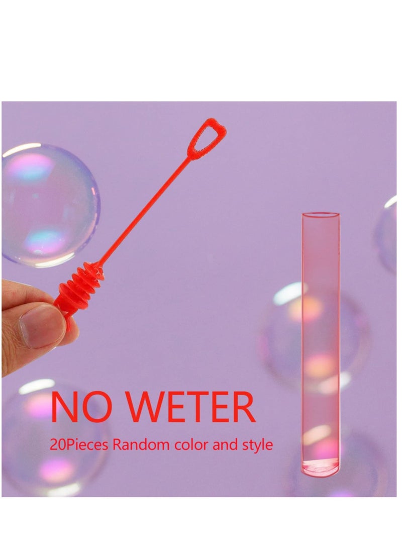 Y&D - 20pcs Empty Bubble Tubes Bottles Wedding Wand Tube Bubbles Love Heart Favour Party Bag Fillers Test Without Liquid for - Image 1