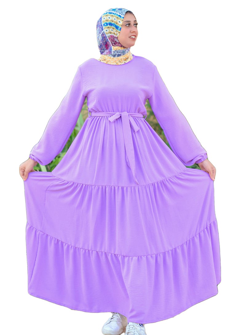 Dress Of Women's Color Lavander - Image 1