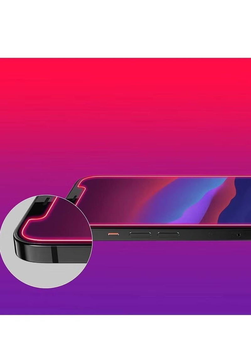 إيف واقي شاشة من الزجاج المقوى بتغطية كاملة ثلاثي الأبعاد لهاتف iPhone 13 ، عالي الدقة شفاف ، طبقة حماية مميزة عالية الجودة 9H صلابة - Image 2