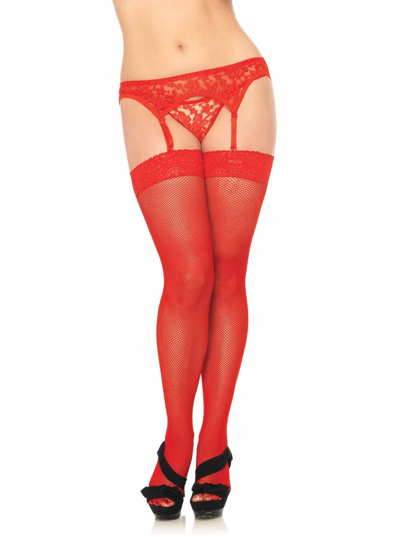 Leg Avenue womens Lace Garter Belt and Thong adult exotic lingerie sets, Red, Plus Size - Image 1