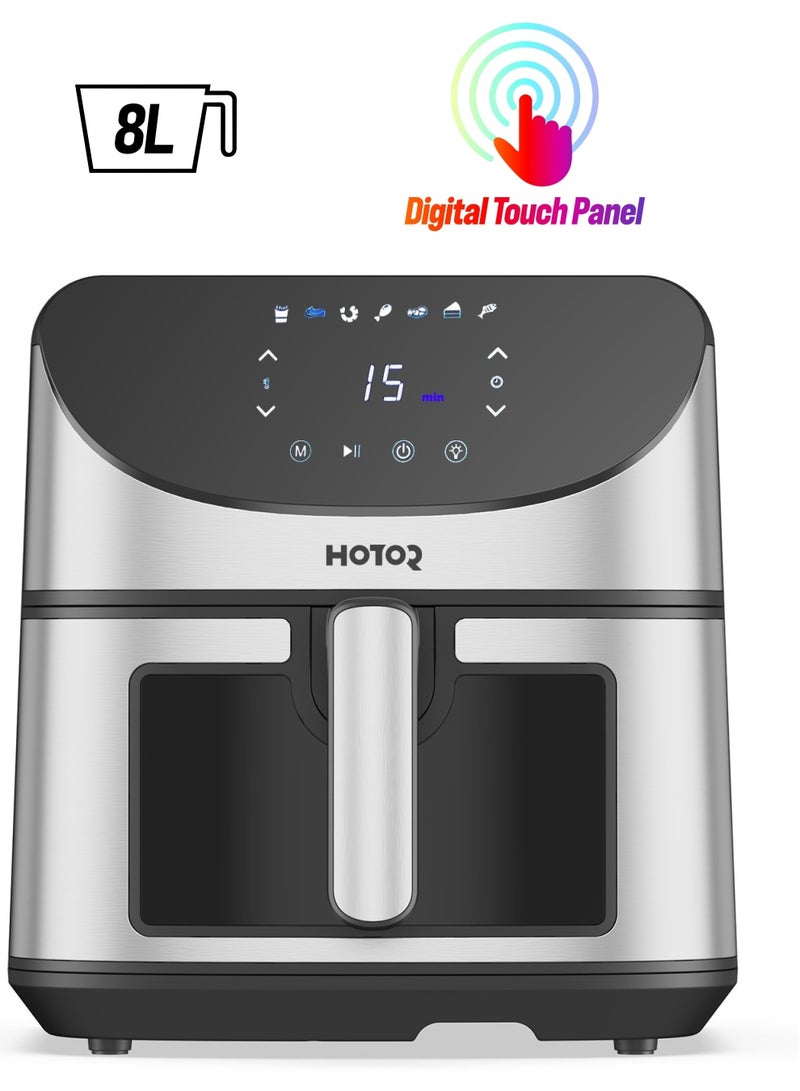 HOTOR 8L Air Fryer With Smart LCD Touch That Crisps Roasts Reheats And Dehydrates For Quick Easy Meals - Image 2