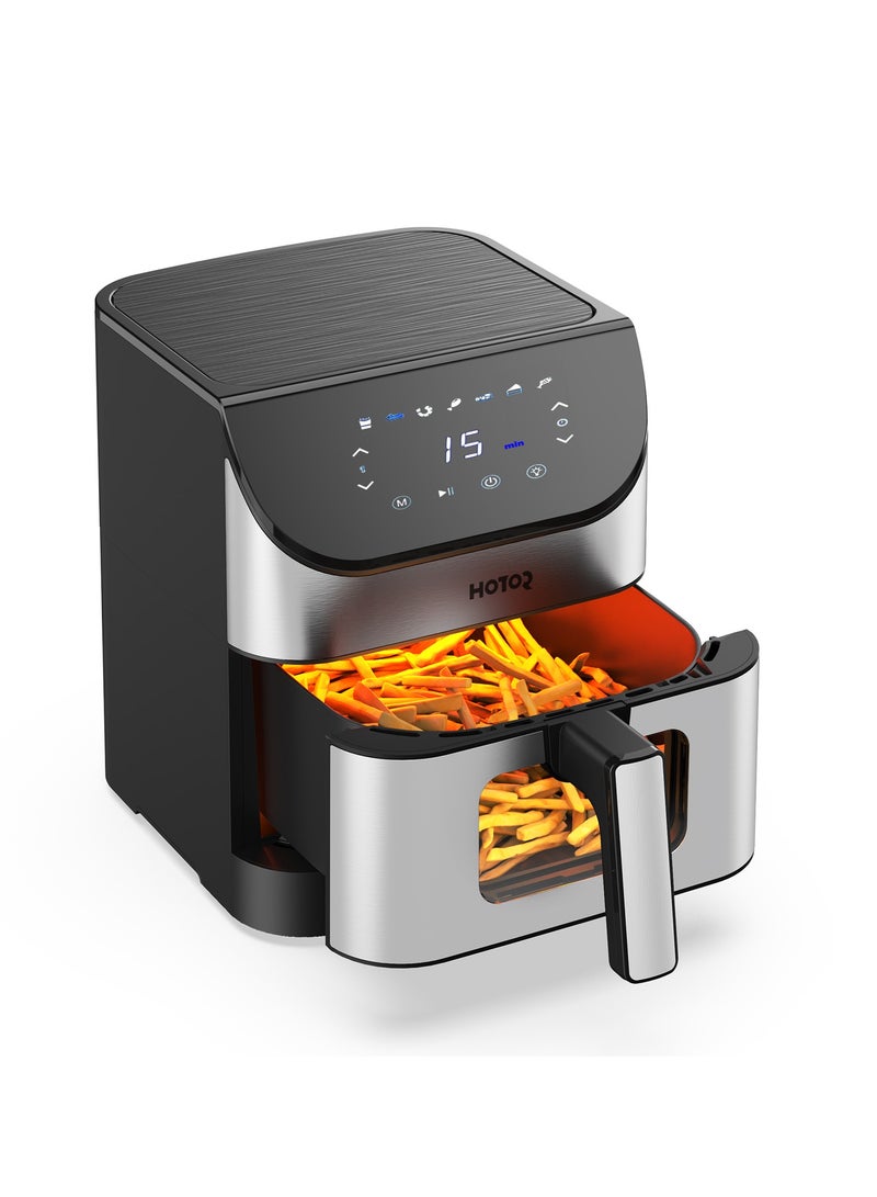 HOTOR 8L Air Fryer With Smart LCD Touch That Crisps Roasts Reheats And Dehydrates For Quick Easy Meals - Image 1