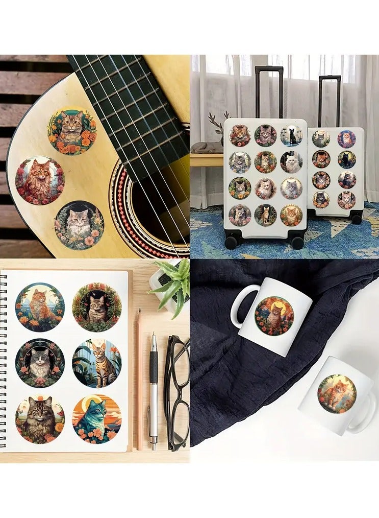 Goolsky 50PCS Cat Stickers Vinyl Waterproof Stickers For Scrapbook, Journaling, Laptop, Bumper, Skateboard, Water Bottles, Computer, Phone, Cartoon, Hard Hat, Car Stickers And Decals - Image 4