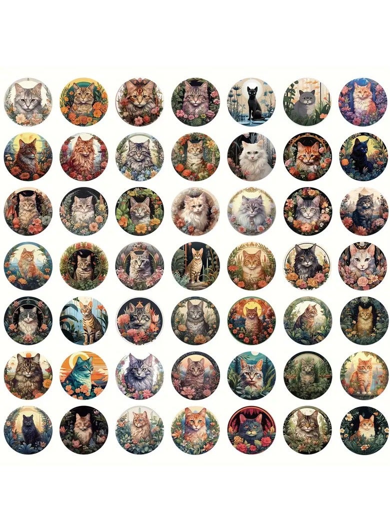 Goolsky 50PCS Cat Stickers Vinyl Waterproof Stickers For Scrapbook, Journaling, Laptop, Bumper, Skateboard, Water Bottles, Computer, Phone, Cartoon, Hard Hat, Car Stickers And Decals - Image 5