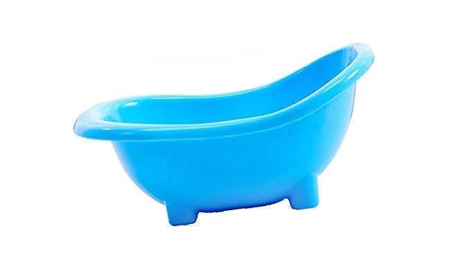 Sage Square حوض رمل استحمام بطول 19 سم لحيوانات الهامستر/القوارض/الجربيل/الشينشيلا/الفئران (أزرق) - Image 5