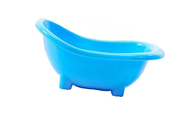 Sage Square حوض رمل استحمام بطول 19 سم لحيوانات الهامستر/القوارض/الجربيل/الشينشيلا/الفئران (أزرق) - Image 3