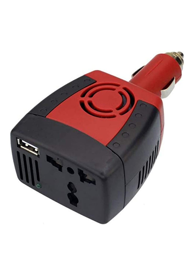 150W Car Power Inverter - 12V DC to 220V AC PLUS 5V USB Port  - Image 1
