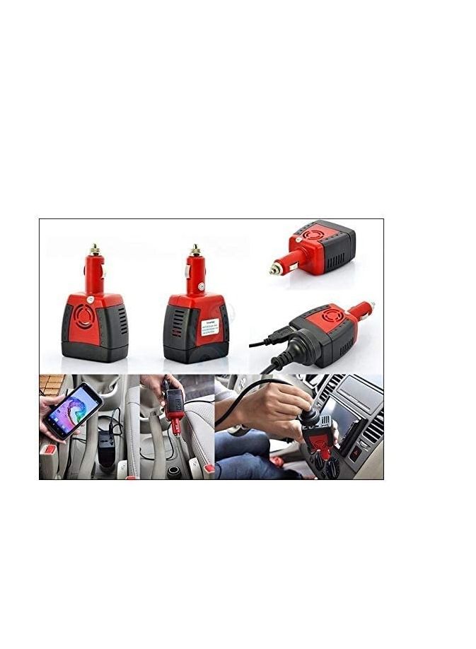 150W Car Power Inverter - 12V DC to 220V AC PLUS 5V USB Port  - Image 3