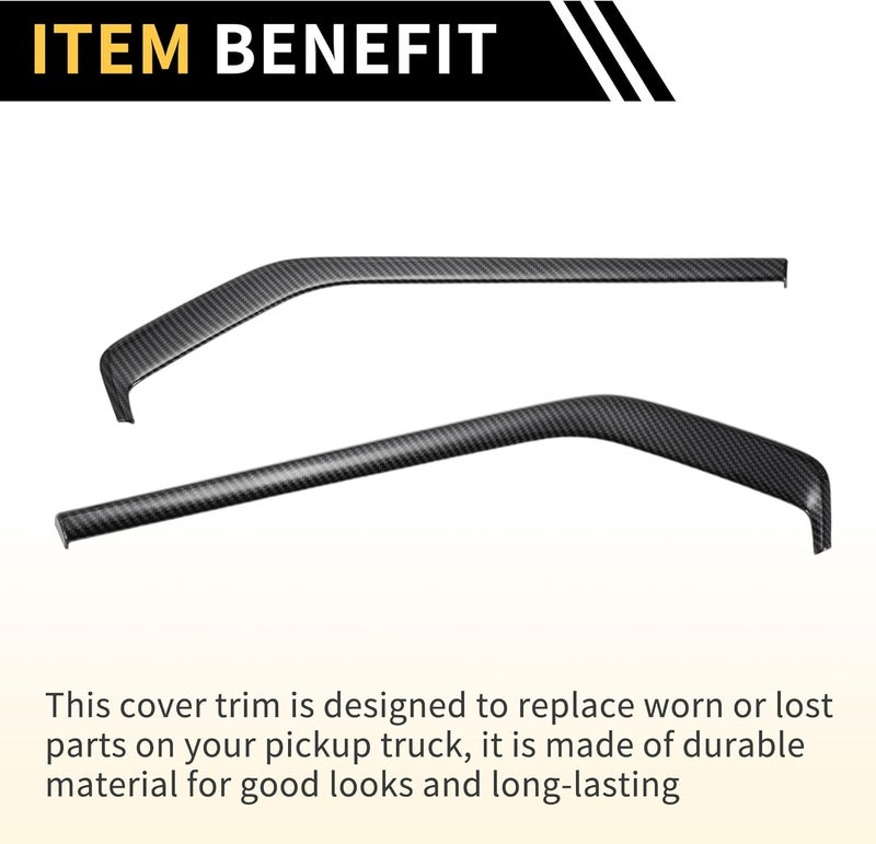 REPAIROCK Front Rear Door Panel Bezel Cover Trims for Chevrolet Colorado and GMC Canyon 2023-2024 - ABS Carbon Fiber Pattern Black - Image 5