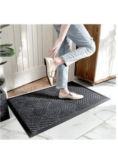 Arabest Outdoor Door Mats, Entry Mat Carpet with  Rubber Anti-Slip Footpads, Dirt Trapping Rugs for Entryway 60*90cm Brown  - Image 2