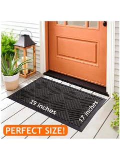 Arabest Outdoor Door Mats, Entry Mat Carpet with  Rubber Anti-Slip Footpads, Dirt Trapping Rugs for Entryway 60*90cm Brown  - Image 5