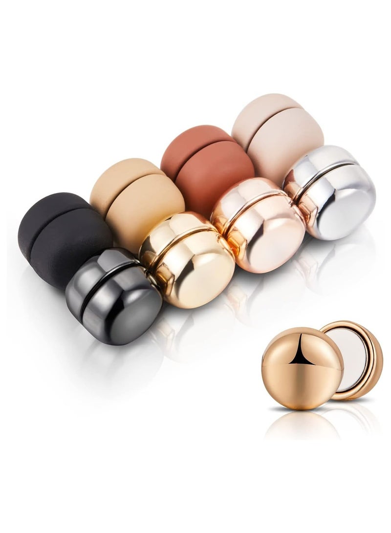 8pcs Strong Hijab Magnetic Pins, No-Snag Hijab Magnets Multi-Purpose Hijab Magnet Pins Colorful Pinless Brooch Small Magnetic Scarf Clasp for Man Women Hijabs Scarves Clothes - Image 1
