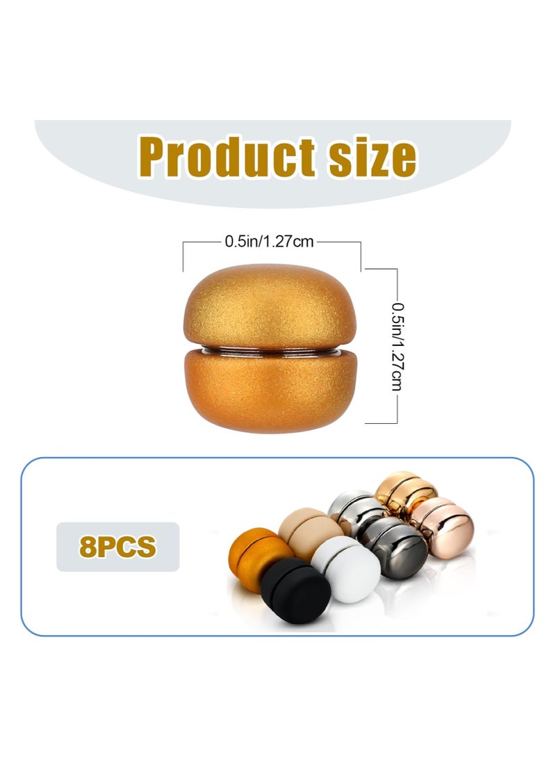8pcs Strong Hijab Magnetic Pins, No-Snag Hijab Magnets Multi-Purpose Hijab Magnet Pins Colorful Pinless Brooch Small Magnetic Scarf Clasp for Man Women Hijabs Scarves Clothes - Image 2