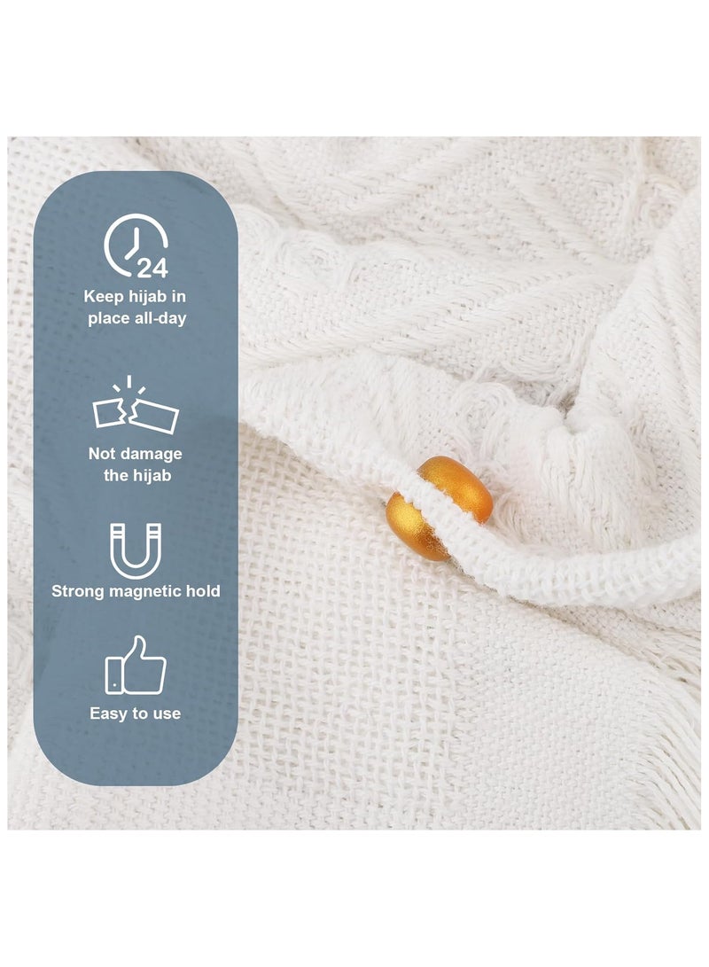 8pcs Strong Hijab Magnetic Pins, No-Snag Hijab Magnets Multi-Purpose Hijab Magnet Pins Colorful Pinless Brooch Small Magnetic Scarf Clasp for Man Women Hijabs Scarves Clothes - Image 3