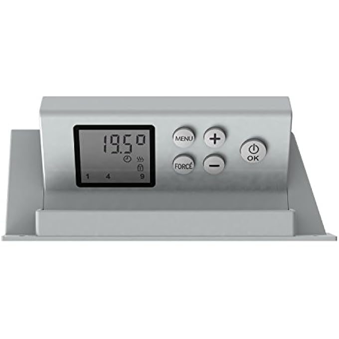 049767 TOWEL RAIL RADIATOR 1000 W LCD GLASS WHITE - Image 3