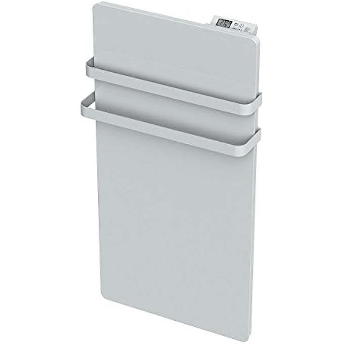 049767 TOWEL RAIL RADIATOR 1000 W LCD GLASS WHITE - Image 1