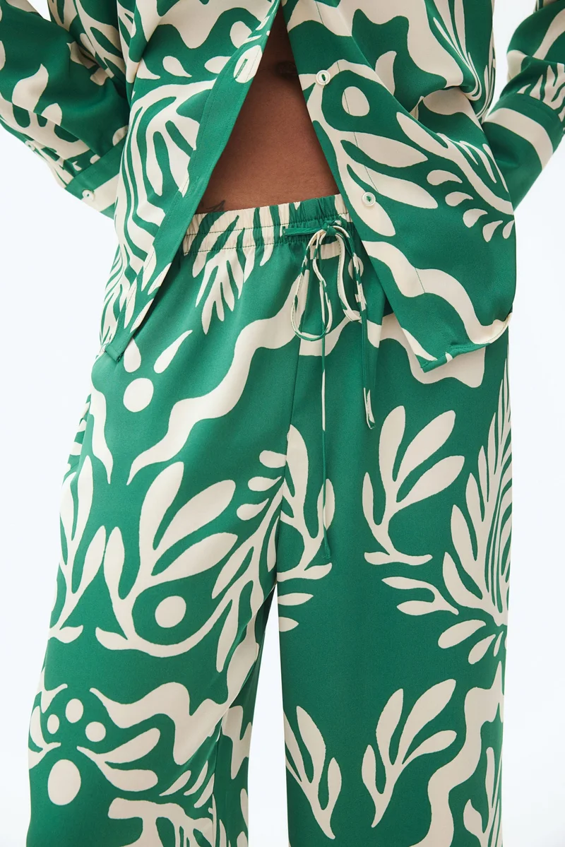 اتش اند ام Drawstring twill trousers