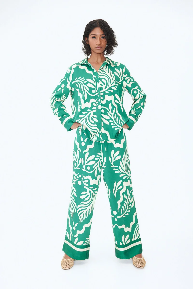 اتش اند ام Drawstring twill trousers